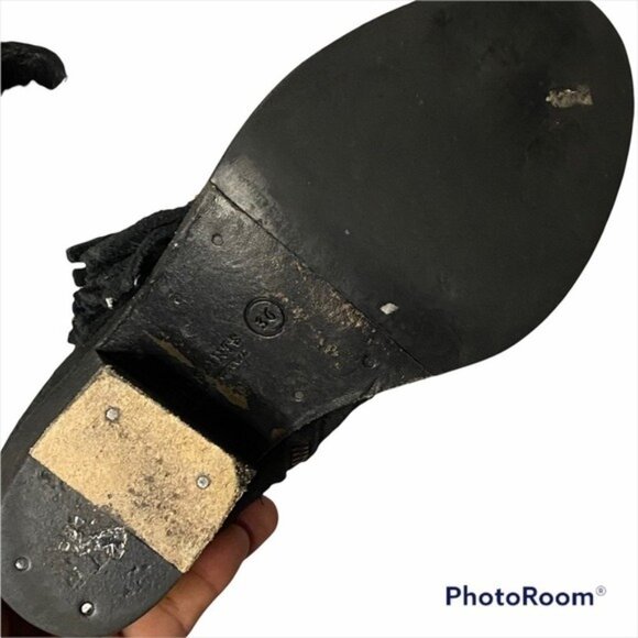 All Saints Bonny West Black Suede Fringed Booties Boots Size 5 / 36 - Picture 7 of 10